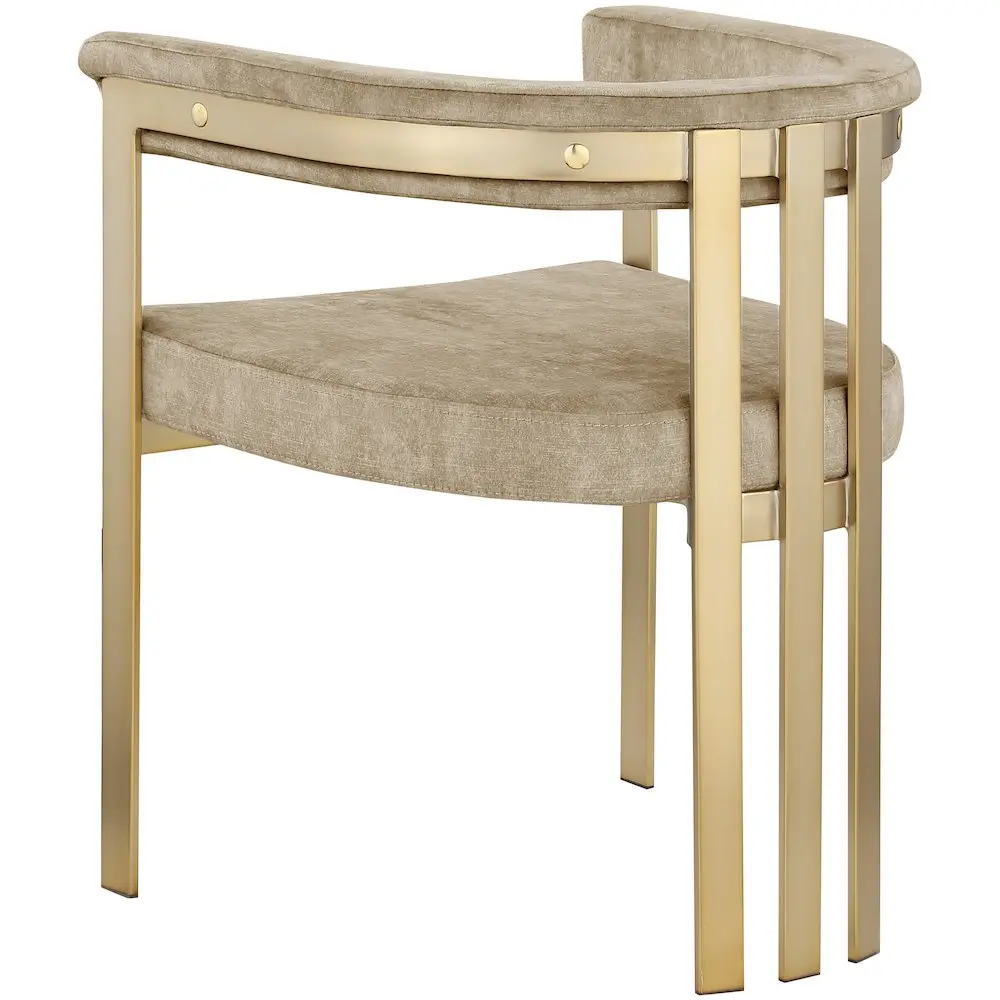 Alt View 1. Meridian Furniture - Marcello Beige Velvet Dining Chair, Set of 2 - Beige.