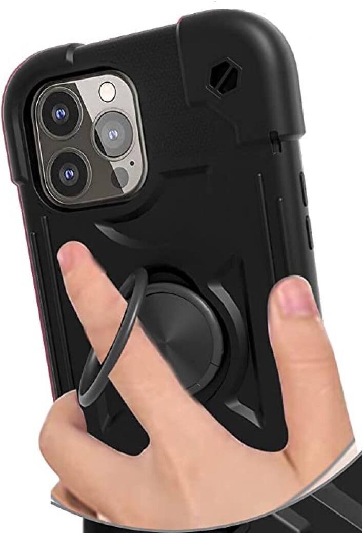 Alt View 14. SaharaCase - DualShock Case with Kickstand for Apple iPhone 14 Pro - Black.