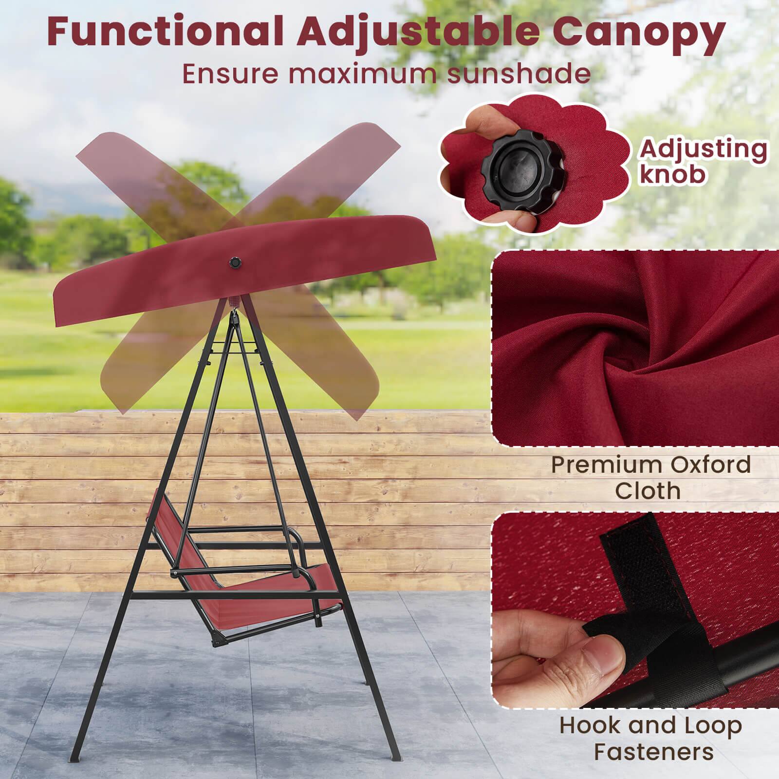 Functional Adjustable Canopy
Ensure maximum sunshade
Adjusting knob
Premium Oxford Cloth
Hook and Loop Fasteners