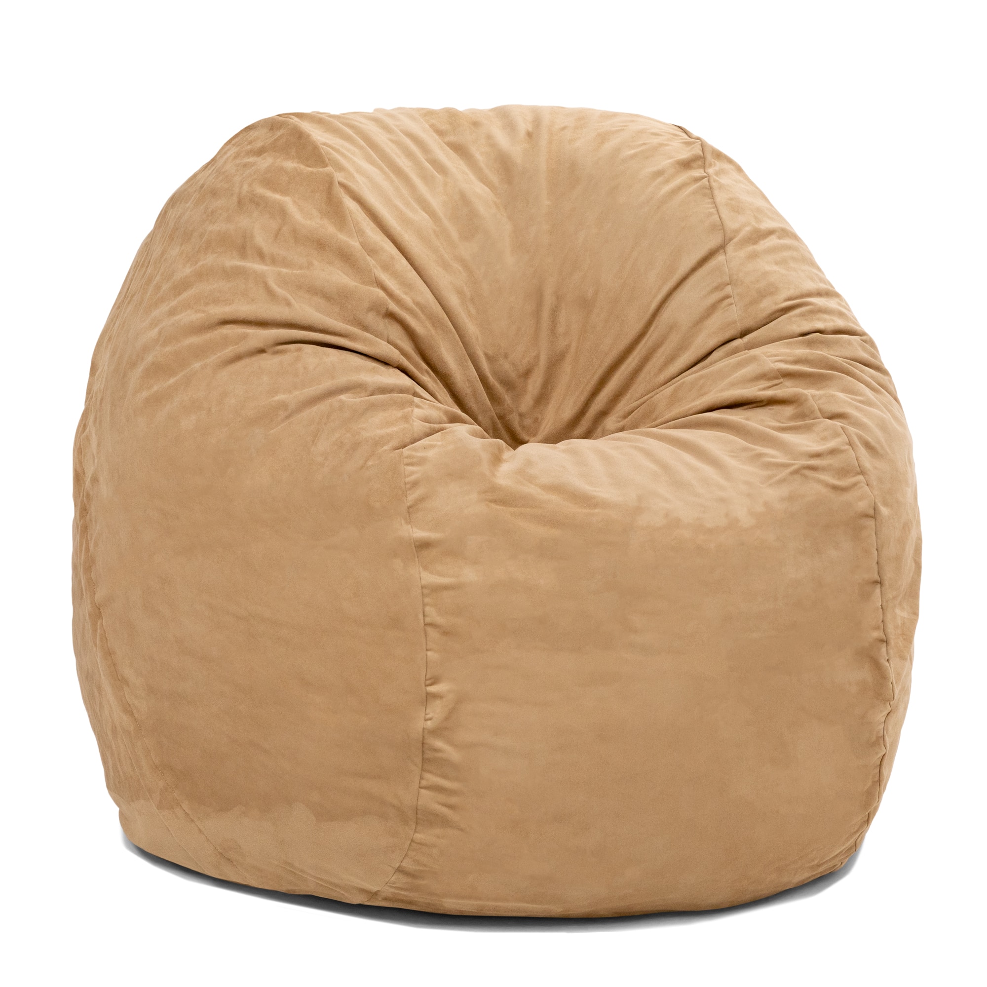 Jaxx - 4 ft Round Bean Bag Chair for Adults - Camel