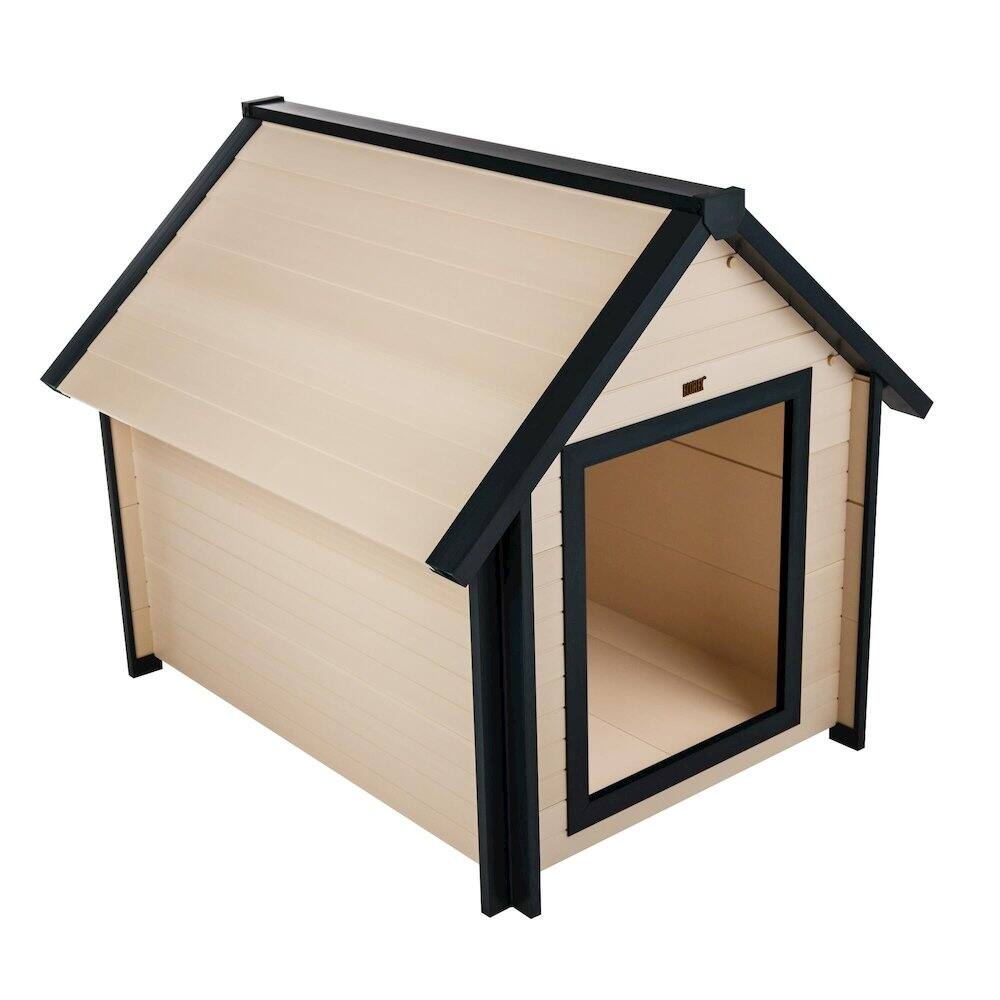Front. New Age Pet - ECOFLEX Bunk Style Dog House - Large - Maple.