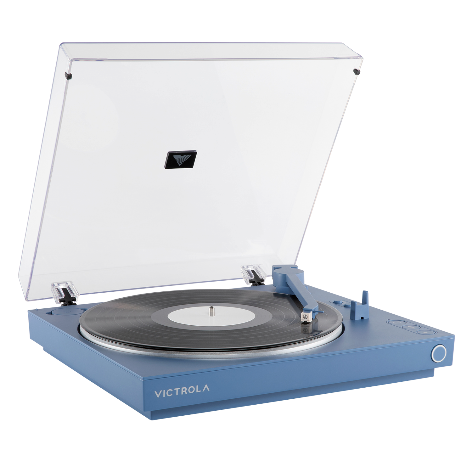 Alt View 1. Victrola - Victrola Automatic Turntable - Blue.