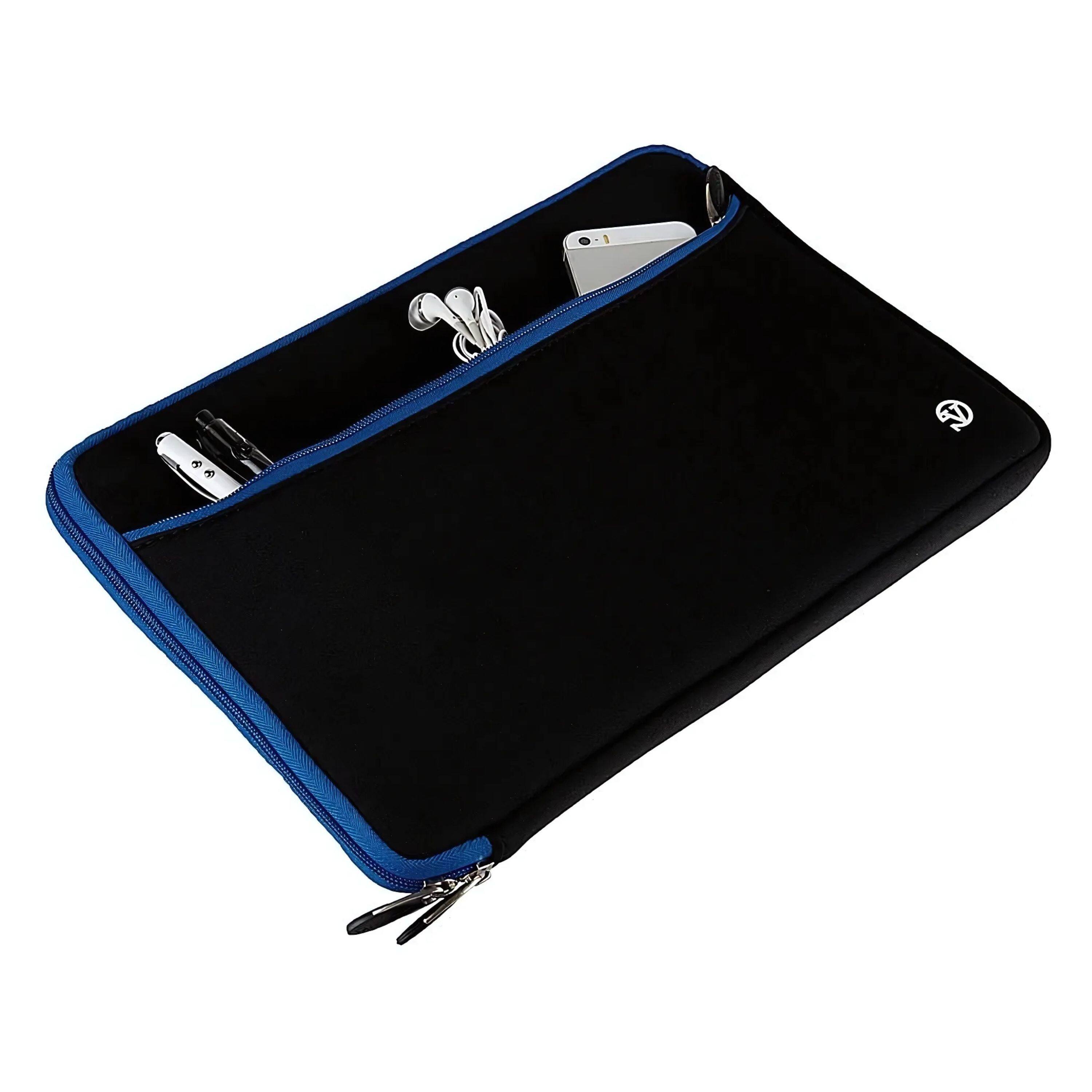 Left. Kitcheniva - Universal Laptop Neoprene Sleeve Carry Case Zipper Bag 13" Black/Blue - Black/Blue.