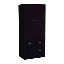TuHome - Taly Armoire Black MDF - White