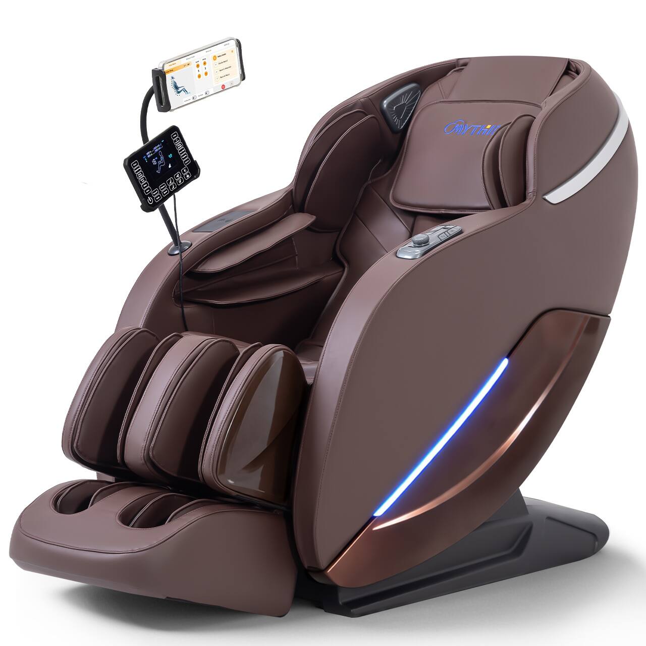 MassaMax - Mythia 2026 Full Body Massage Chair,Zero Gravity with Heat Therapy,Body Scan,APP Control - Brown