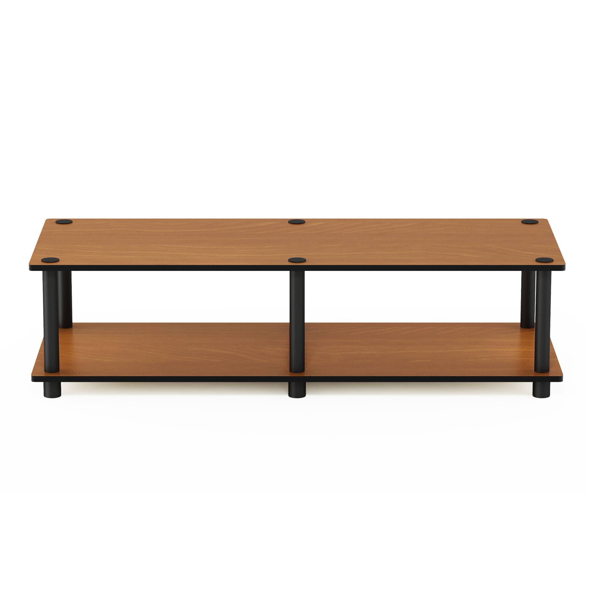 Alt View 2. Furinno - Furinno Just No Tools Wide TV Stand,Tube - Light Cherry/Black.