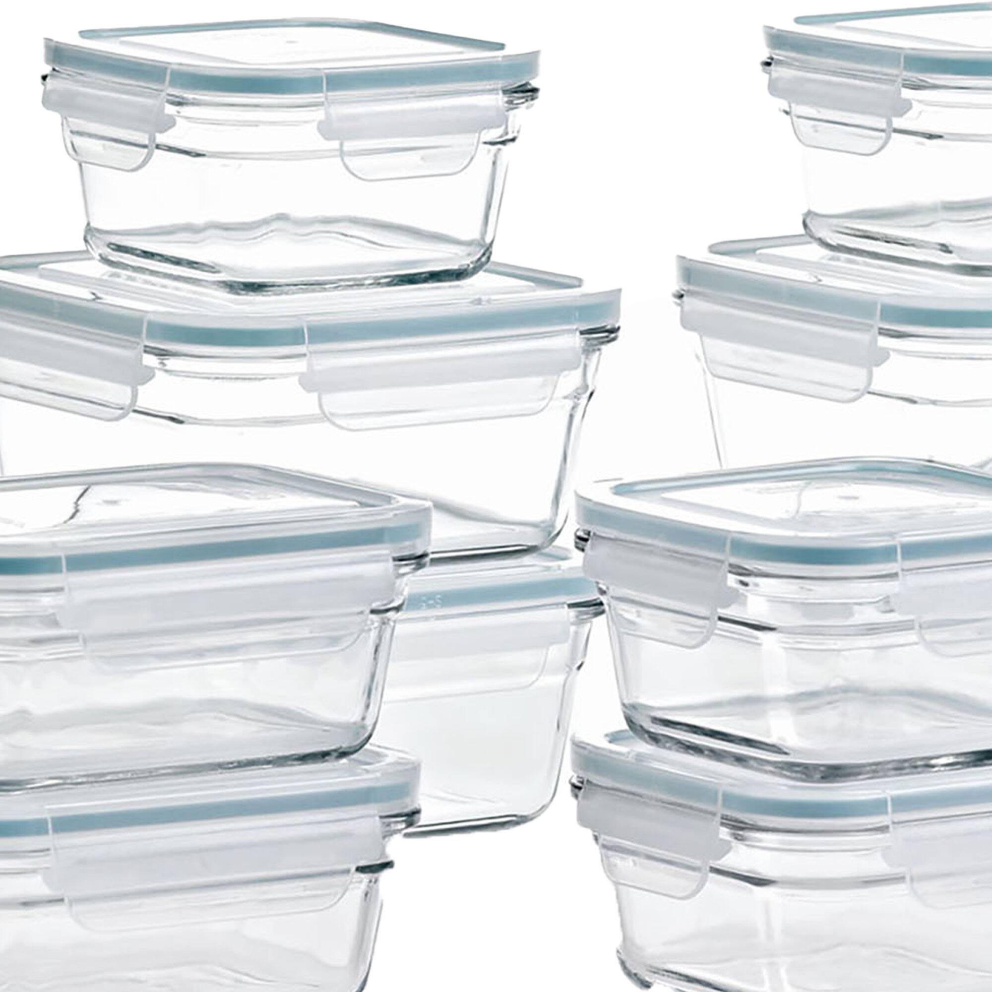 Alt View 4. Glasslock - Glasslock 24 Piece Oven Microwave Safe Glass Food Storage Containers Set w/ Lids - Clear.