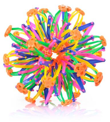 Front. One For Fun - Expandaball Expanding Sphere Ball, Geometric Stretch and Squeeze Play Ball for Kids - Multicolor.