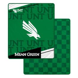 Pegasus - North Texas Mean Green 60" x 70" Diagonal Ghost Checkered Double-Sided Blanket - Multicolor