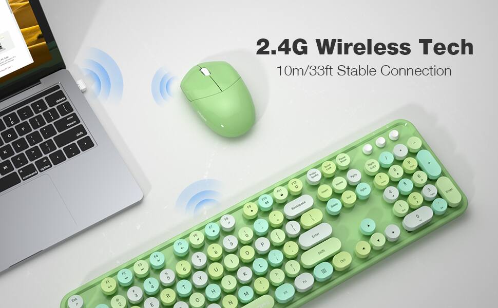 2.4G Wireless Tech  
10m/33ft Stable Connection