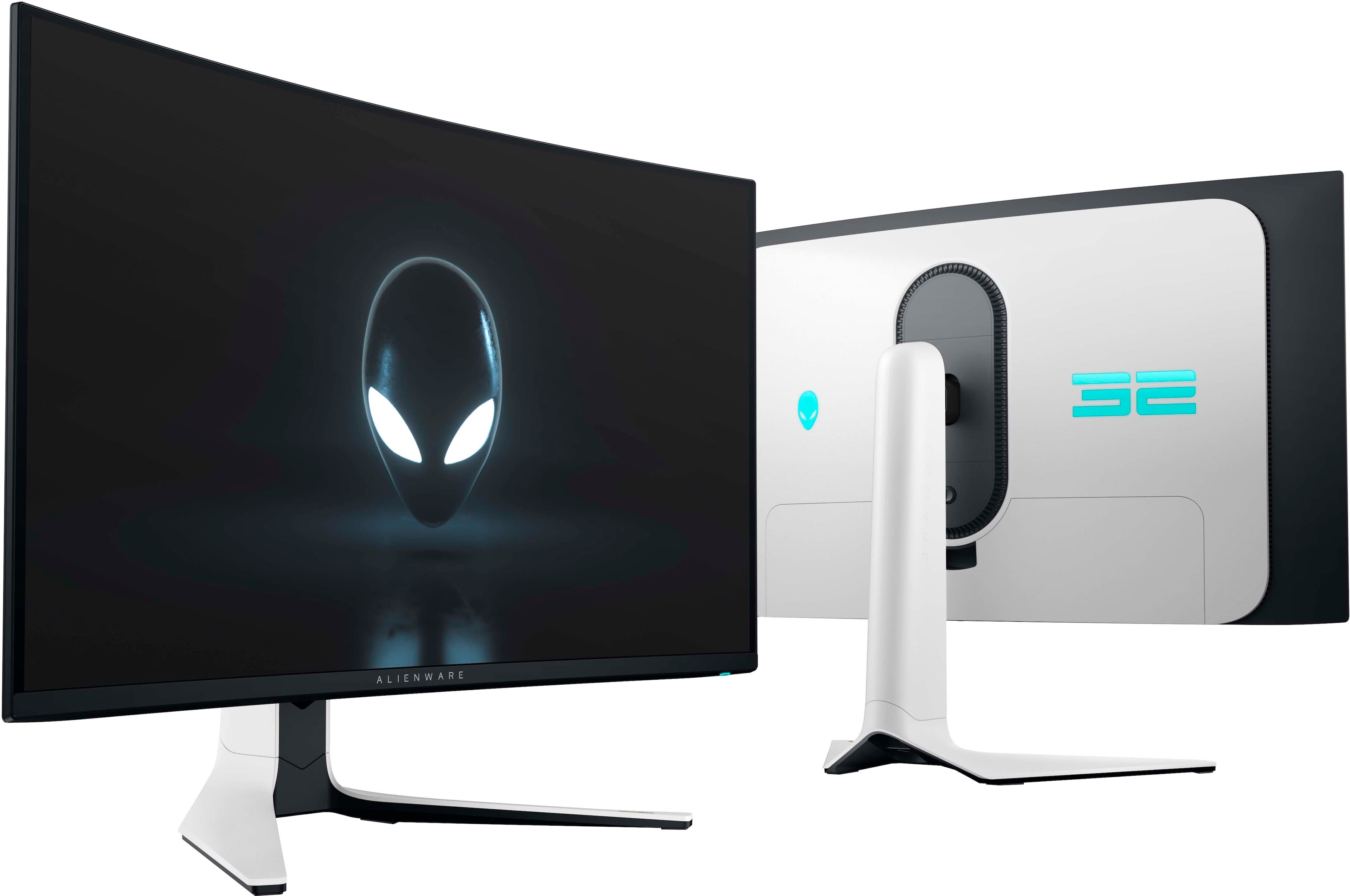 Alt View 27. Alienware - AW3225QF 31.6" QD-OLED Curved 4K UHD 240Hz .03-ms G-SYNC Gaming Monitor with HDR (HDMI, USB-C) - Lunar Light.