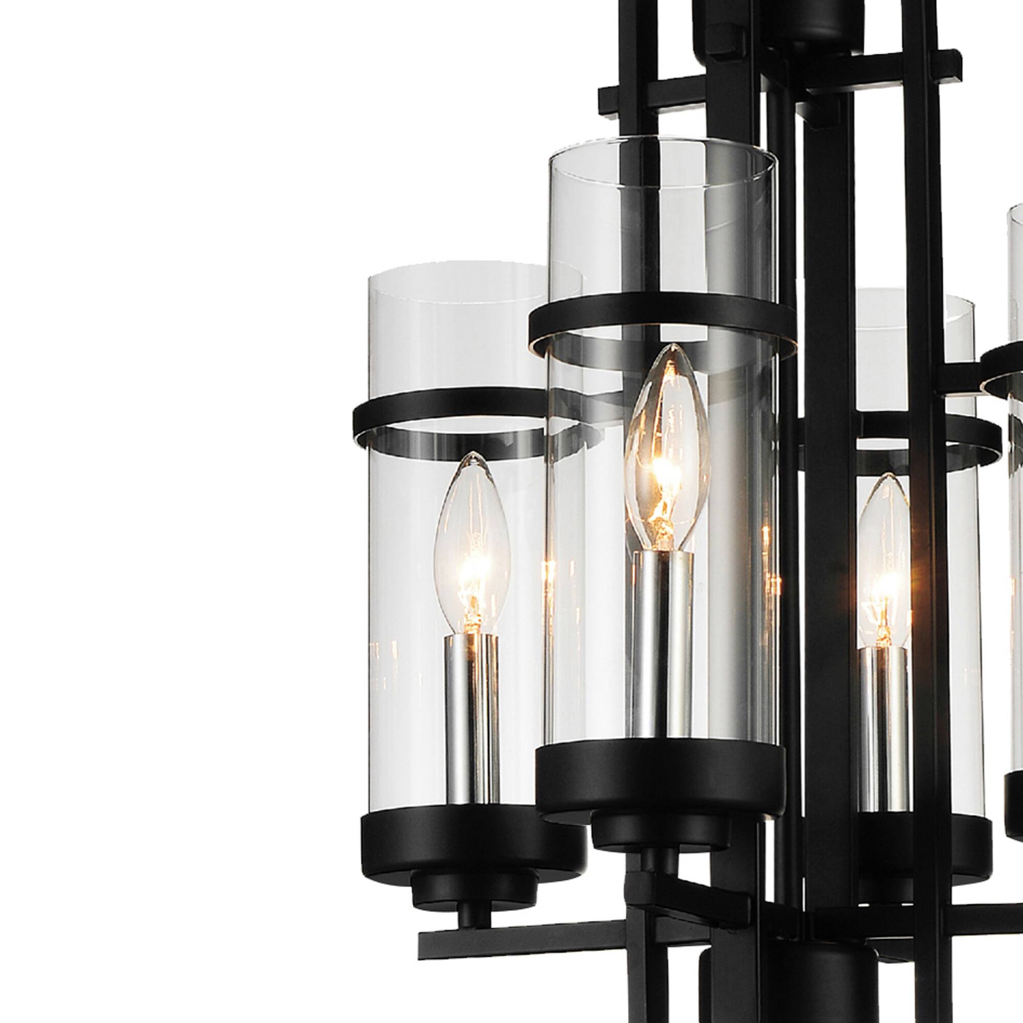 Back. CWI Lighting - Sierra 4 Light Up Mini Pendant With Black Finish - Black.