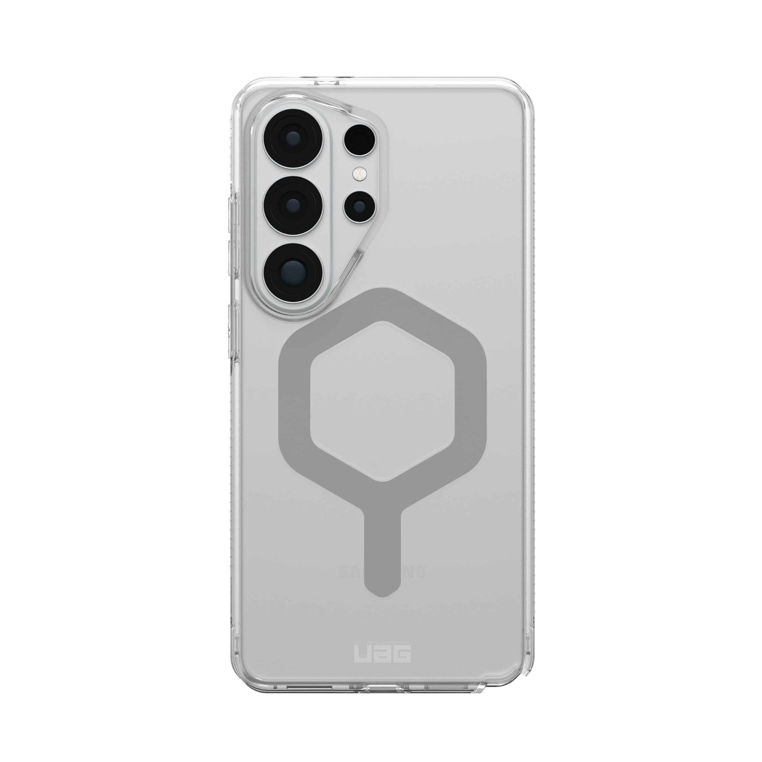 Alt View 5. UAG - Samsung Galaxy S26 Ultra Case with Magnetic Charging, Anti-Yellowing, Air-Soft Corners, Clean Design Protective Cover - Ice/Silver.