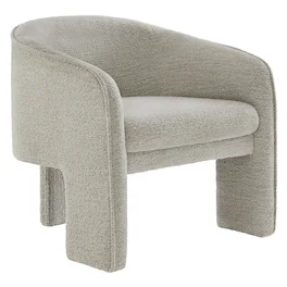 Greer Boucle Fabric Upholstered Accent Armchair by Modway - White