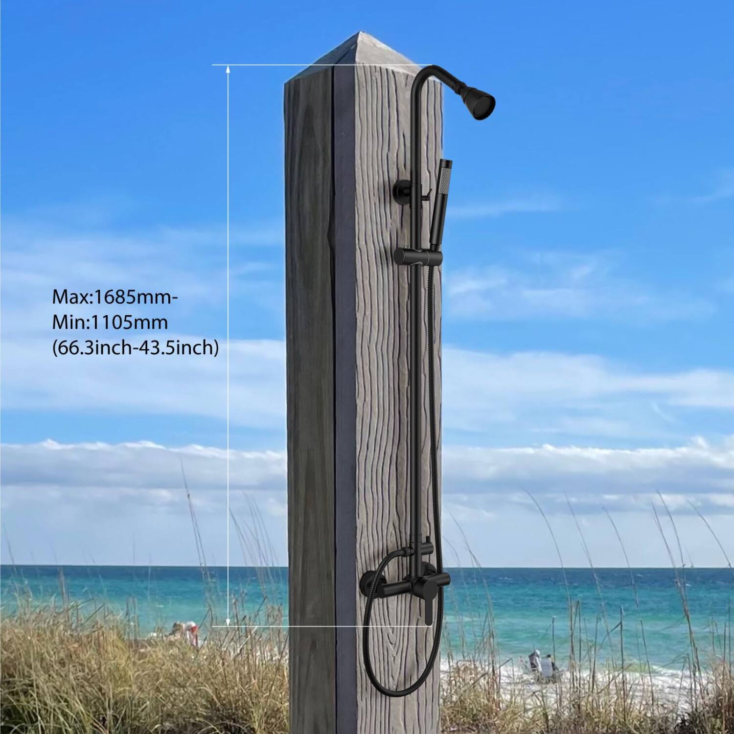 Max:1685mm-  
Min:1105mm  
(66.3inch-43.5inch)