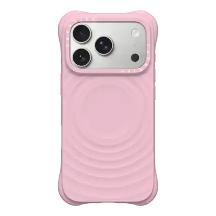 Front. CASETiFY - Ripple Case MagSafe Compatible for Apple iPhone 18 Pro and 17 Pro Devices - Primrose Pink.