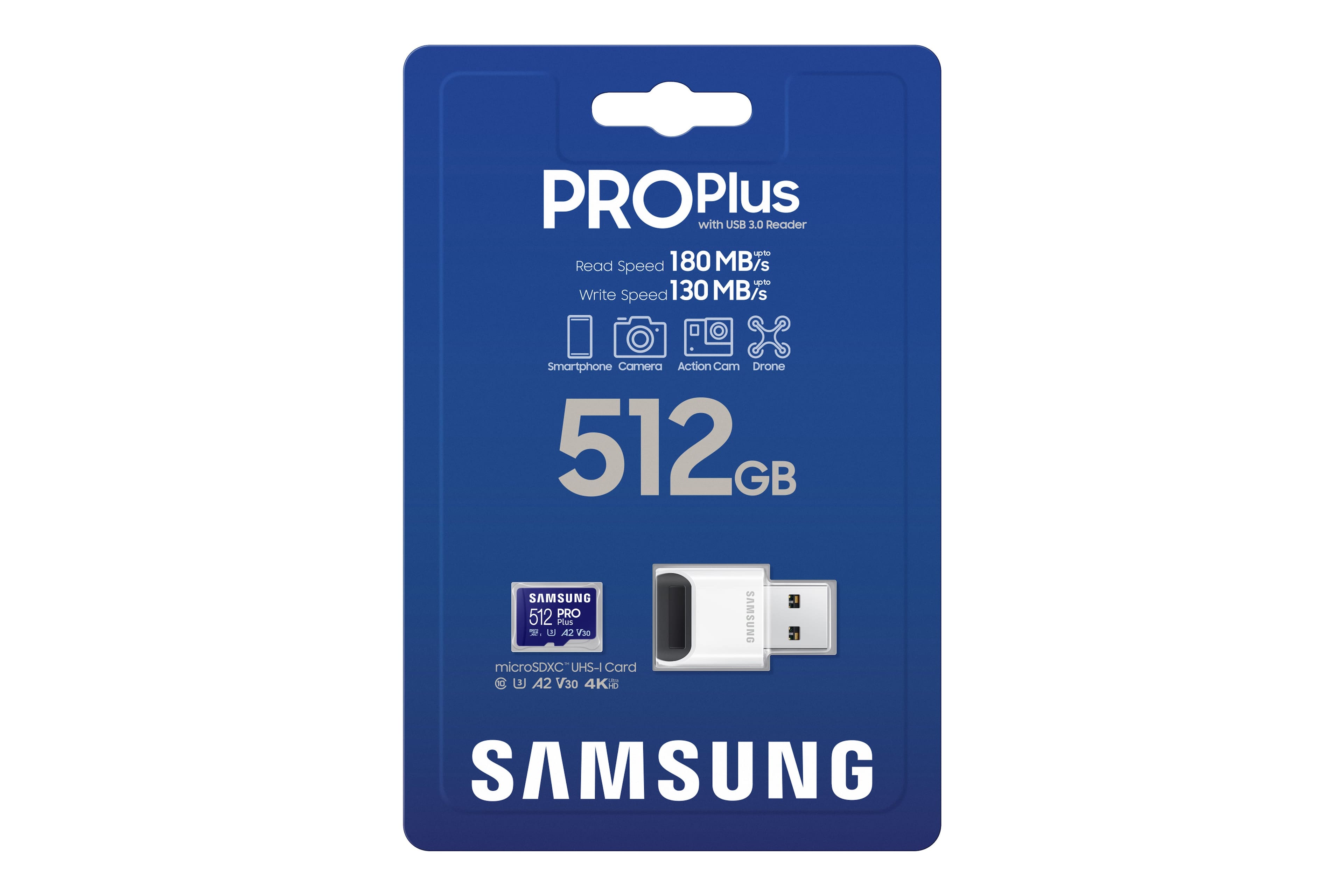 Alt View 15. Samsung - Pro Plus 512GB microSDXC Memory Card - Blue.