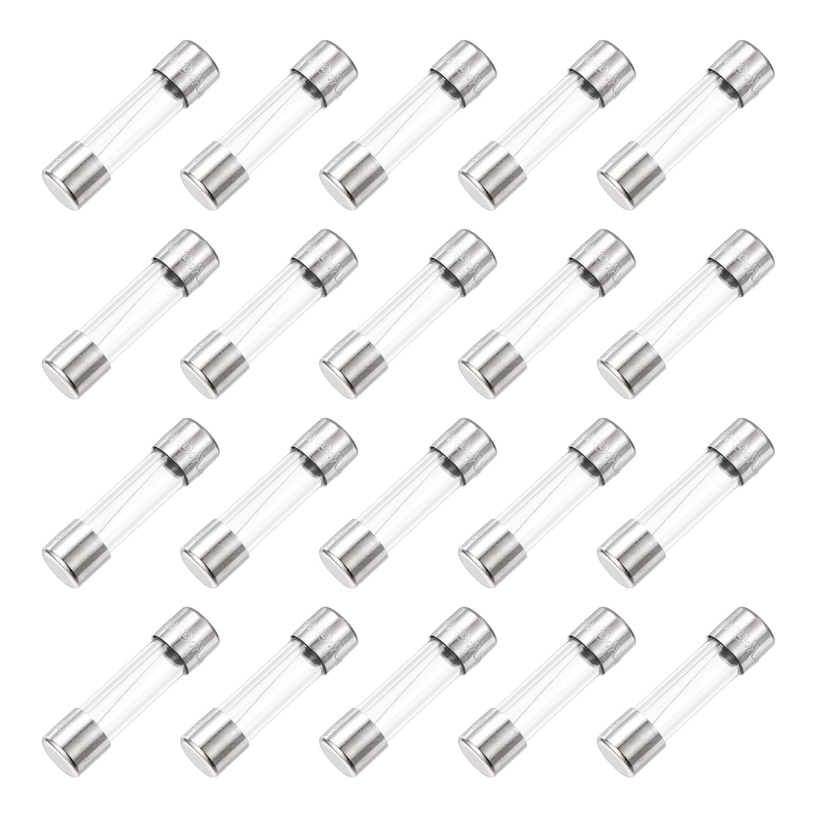 Unique Bargains - 4A 250V Glass Fuse 0.2"x0.79" Fast Blow Fuse for Home Appliances 20pcs