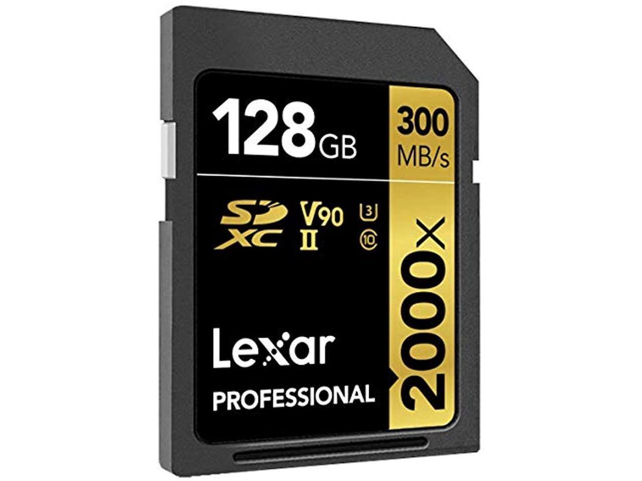 128 GB 300 MB/s SD V90 XC II Lexar PROFESSIONAL 2000