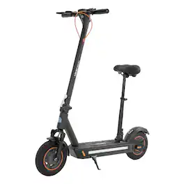 HiBoy - MAX Pro Electric Scooter with Removable Seat, 650W Peak Motor, 22 MPH, 46.6 Miles Long Range, Foldable Design - Black