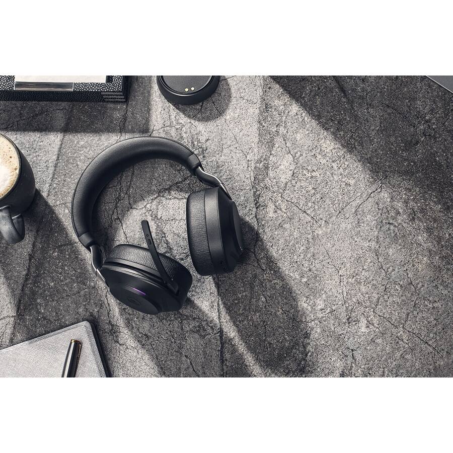 Alt View 2. Jabra - Jabra Evolve2 85 Headset - Stereo - Wireless - Bluetooth - Over-the-head - Binaural - Supra-aural - Black - Black.