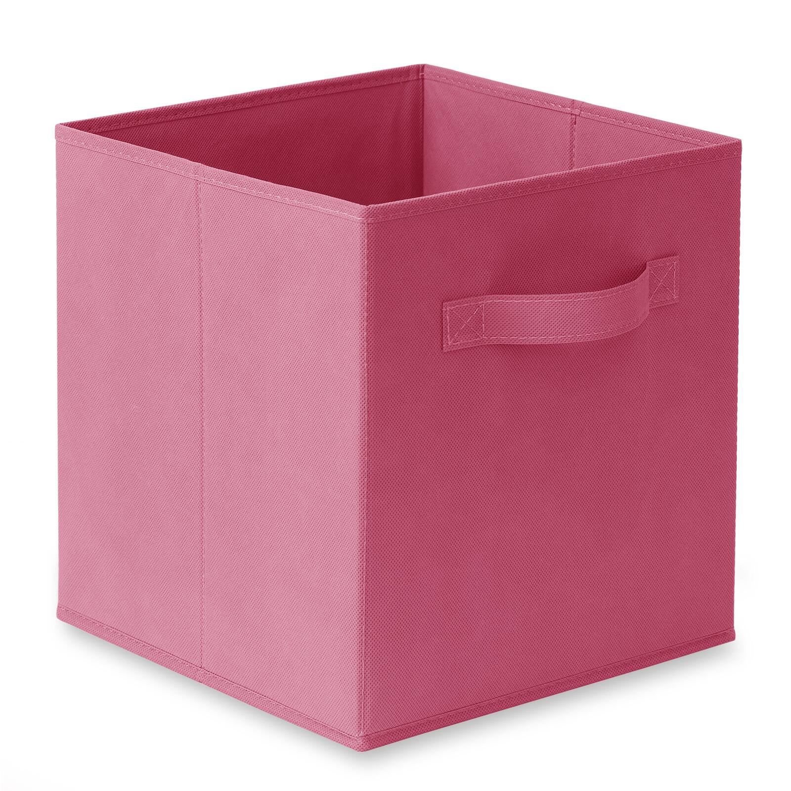Alt View 1. Casafield - (Set of 6) Collapsible Fabric Cubes - Storage Bins - Hot Pink.