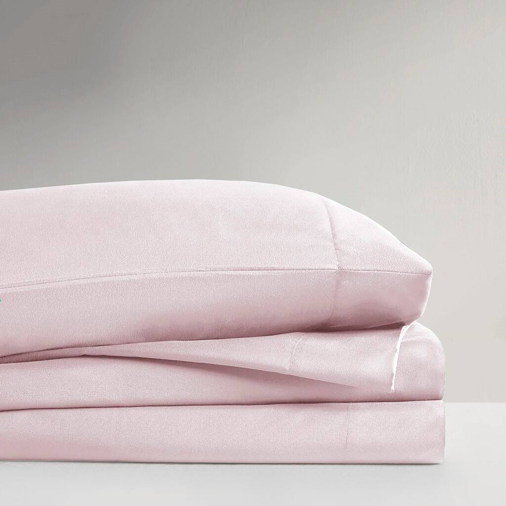 Alt View 3. Gracie Mills - Gracie Mills Ruby All-Season Microfiber Soft Touch Sheet Set - Blush.
