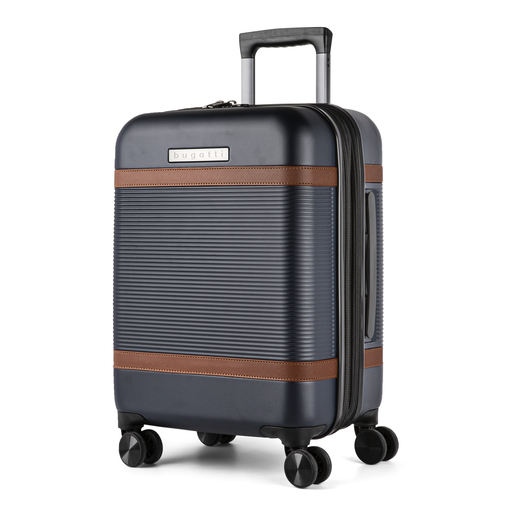 Angle View: Bugatti - Wellington Carry on Suitcase - Navy