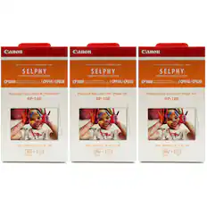 Canon SELPHY COMPACT PHOTO PRINTER
CP1000 / CP910 / CP820
Postcard Size Color Ink / Paper Set
RP-108
100 x 148 mm / 4x6 in / 4R
108 Sheets + Ink
