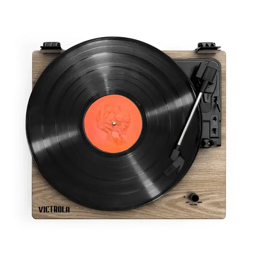 Victrola Montauk Bluetooth Turntable System Farmhouse Walnut Vm-135-fnt 