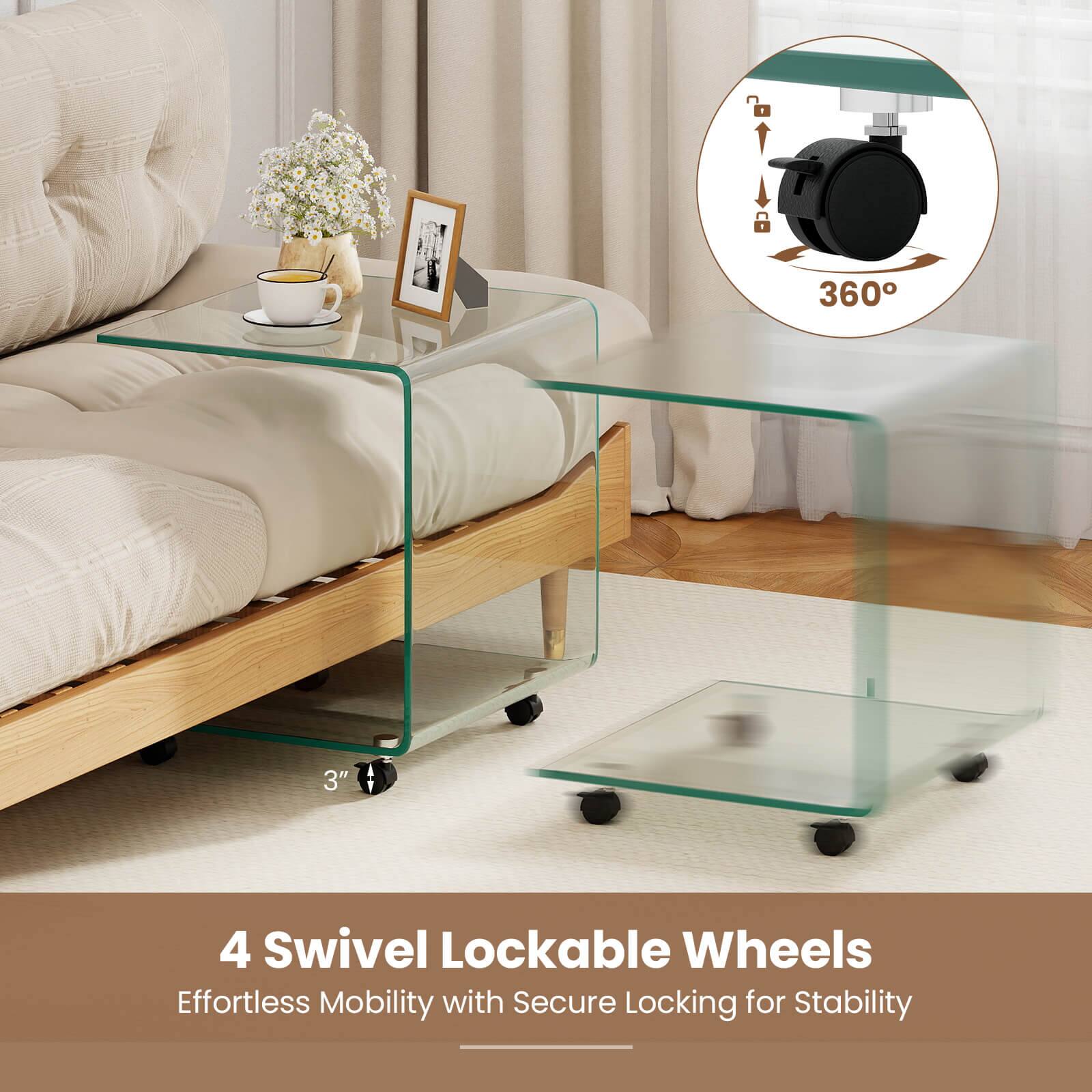 4 Swivel Lockable Wheels  
Effortless Mobility with Secure Locking for Stability