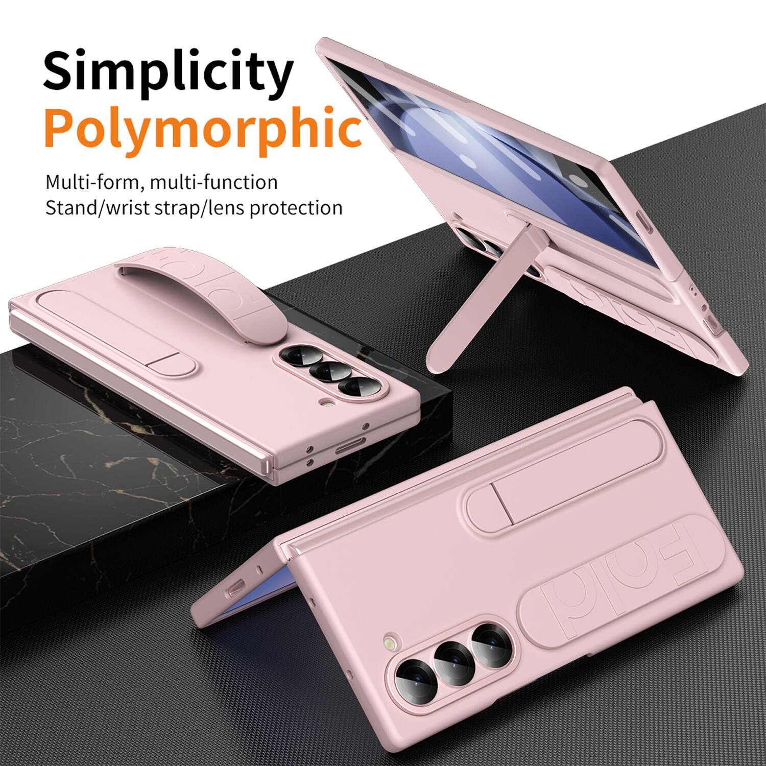 Simplicity Polymorphic  
Multi-form, multi-function  
Stand/wrist strap/lens protection