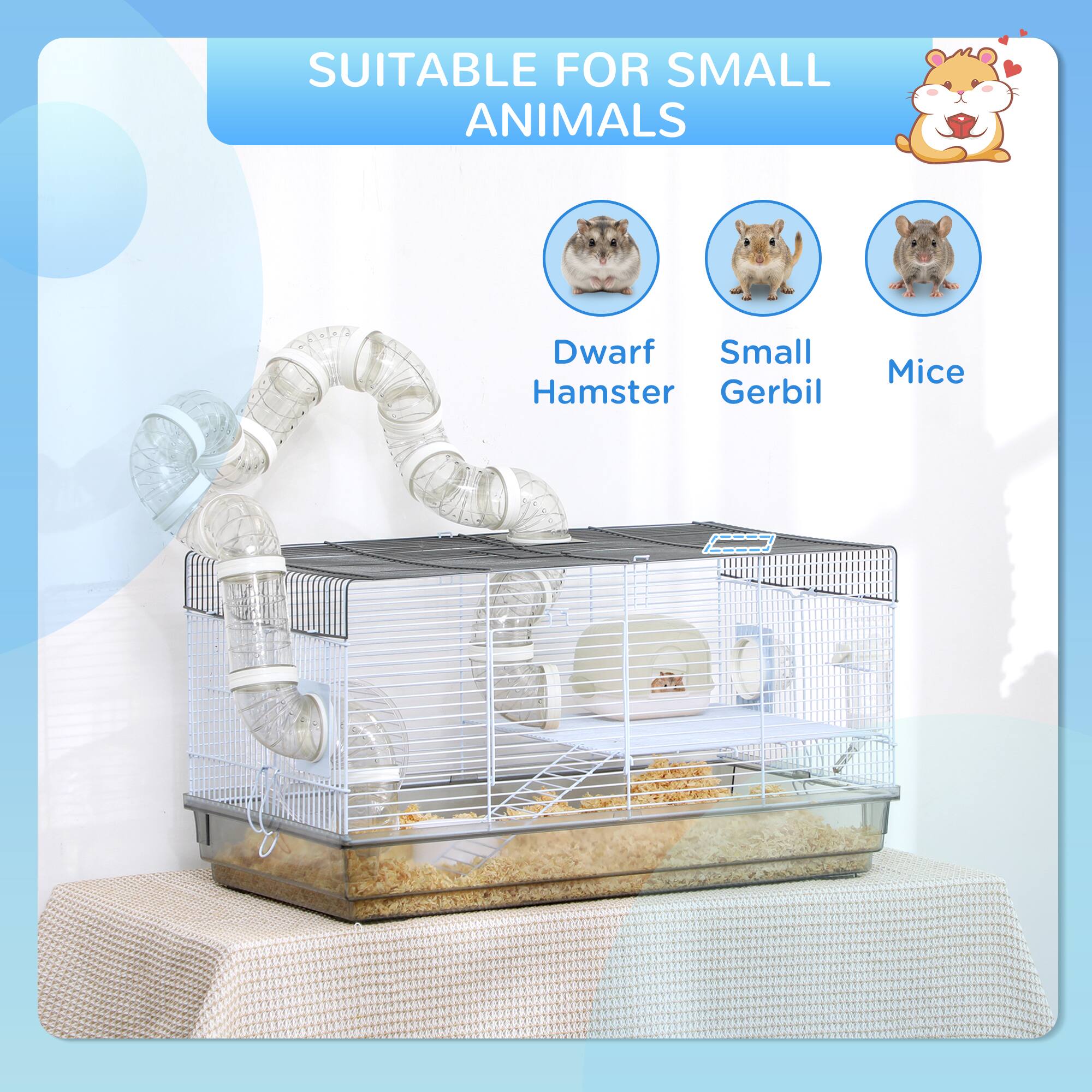 SUITABLE FOR SMALL ANIMALS  
Dwarf Hamster  
Small Gerbil  
Mice