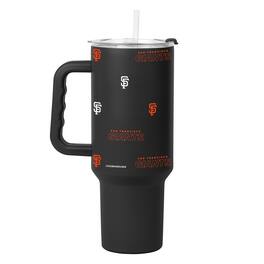 Logo Brands - San Francisco Giants 40oz. Step and Repeat Powder Coat Tumbler - Black