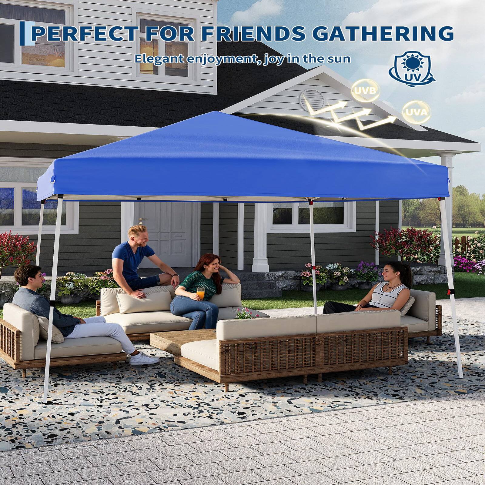 PERFECT FOR FRIENDS GATHERING  
Elegant enjoyment, joy in the sun  
UVB  
UVA