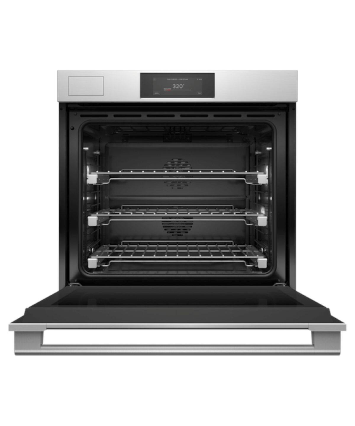 Alt View 11. Fisher & Paykel - 30" 4.9 Cu. Ft. Single Oven w/Steam Assist, 6.8" Touchscreen, Self-Cleaning - Stainless Steel.