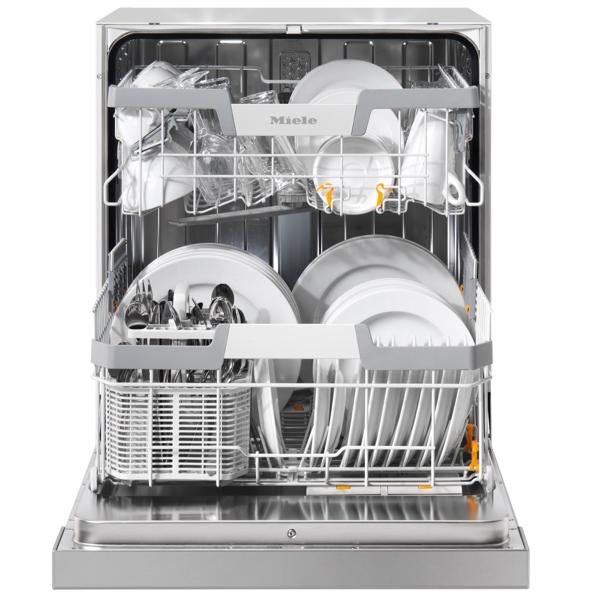 Left. Miele - PFD 101 U 24" ProfiLine Undercounter Dishwasher - 120V - Clean Touch Steel.
