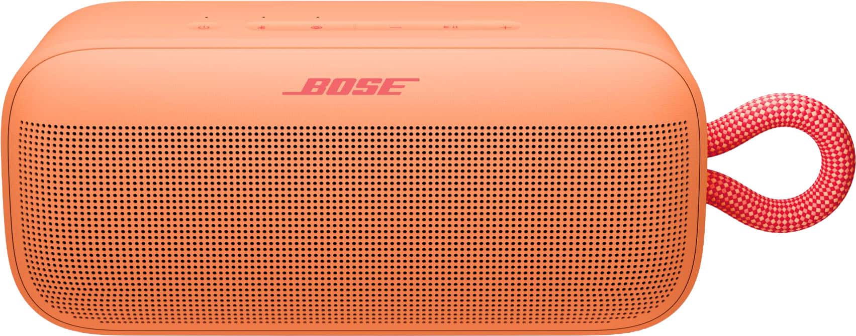 Front. Bose - SoundLink Plus Portable Bluetooth Speaker - Sunset Peach.