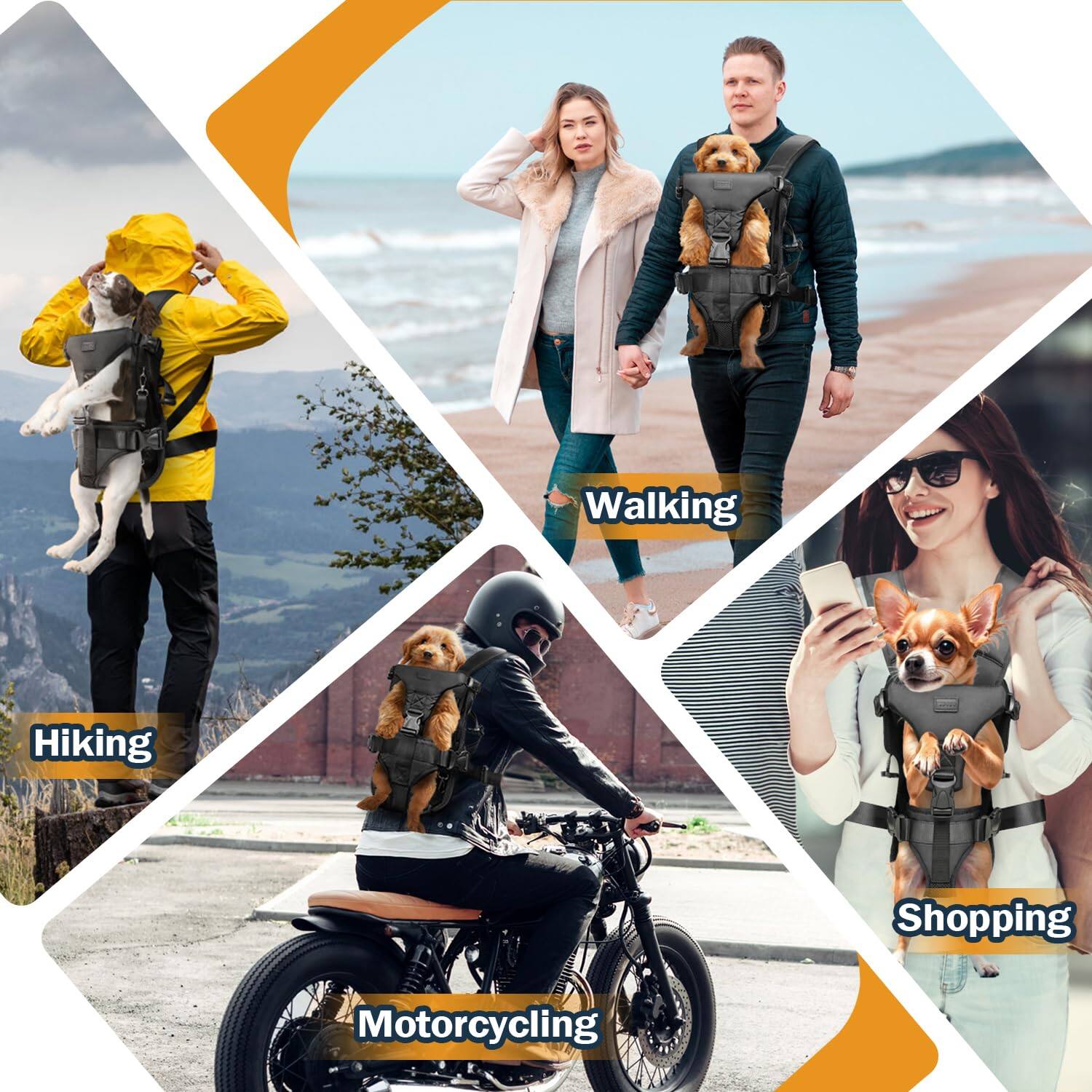 Walking  
Hiking  
Motorcycling  
Shopping