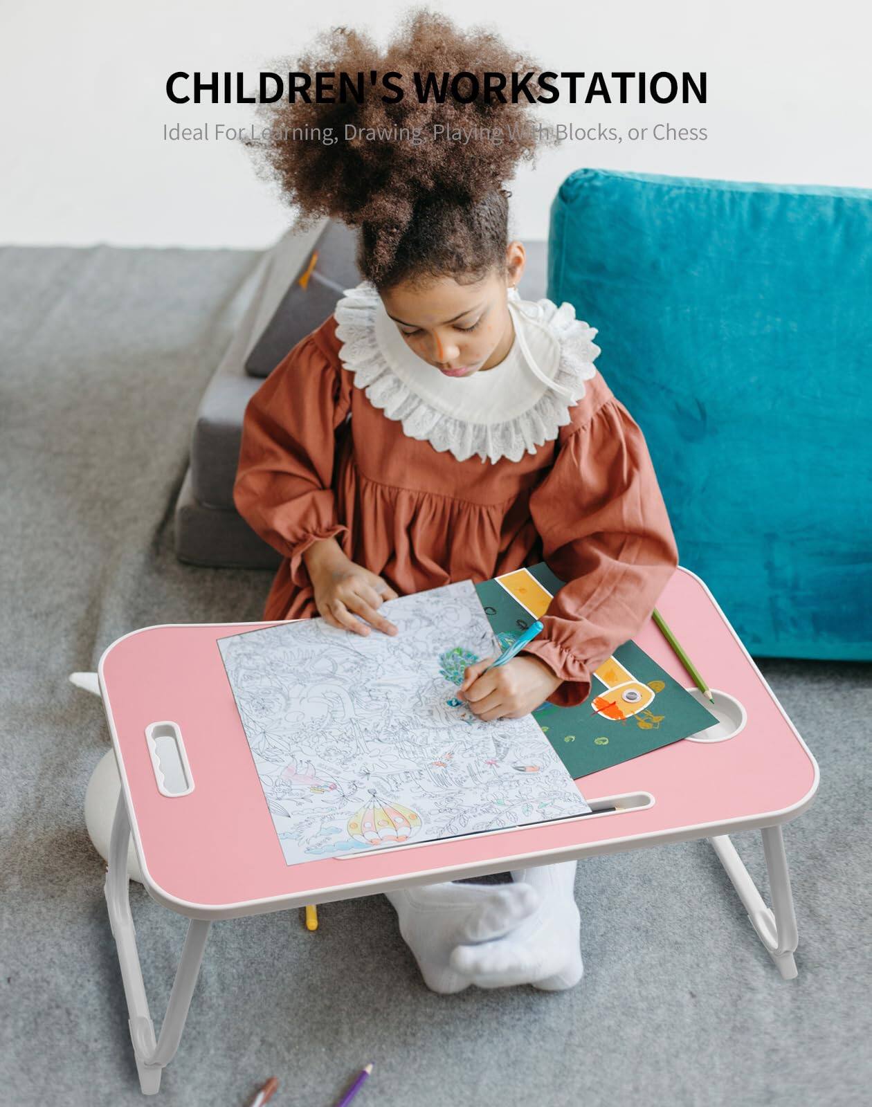 CHILDREN'S WORKSTATION  
Ideal For Learning, Drawing, Playing With Blocks, or Chess.