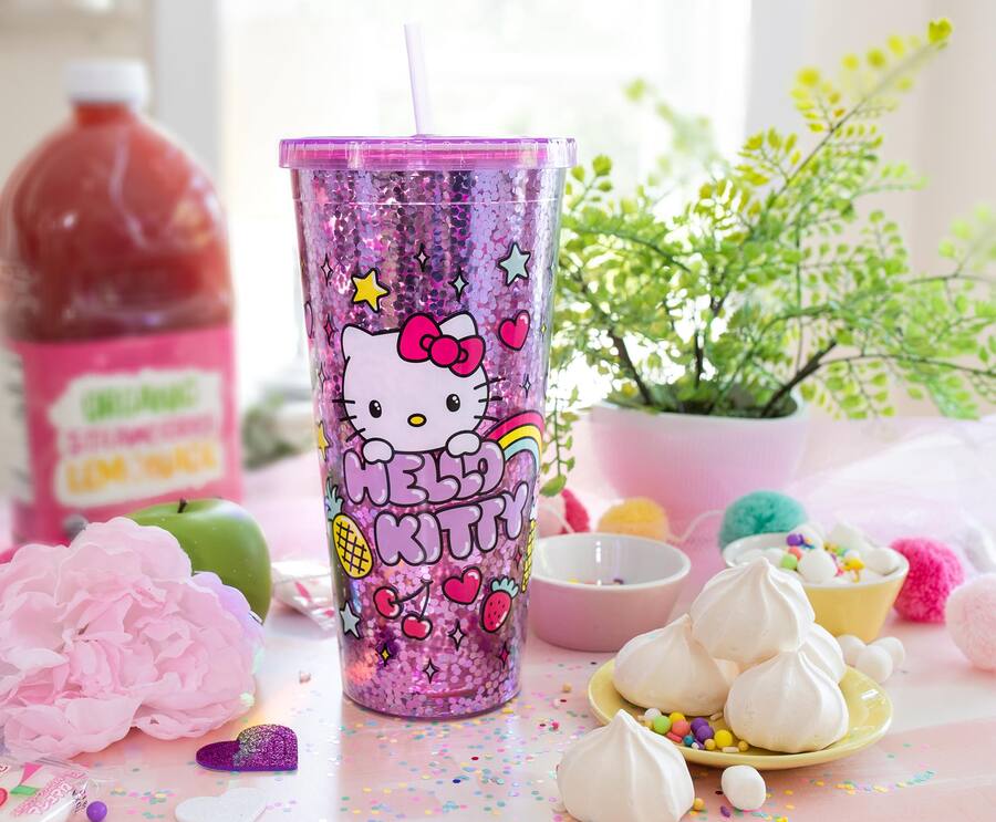 Silver Buffalo Sanrio Hello Kitty Rainbow Confetti Carnival Cup With ...