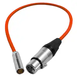 Kondor Blue - 16" Mini XLR to XLR Cable for BMPCC 6K Pro/C70 Camera | Nylon Braided, & Ultra-Durable - Red