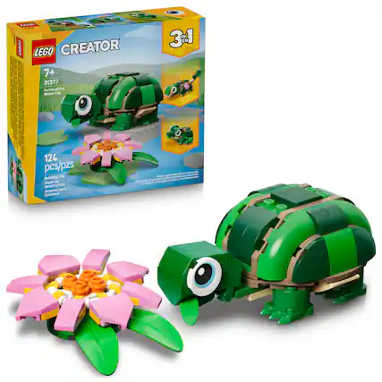 LEGO CREATOR 7+ 31377 Turtle with a Water Lily 124 pcs/pzs Building Toy Jouet de construction Juguete para Construir