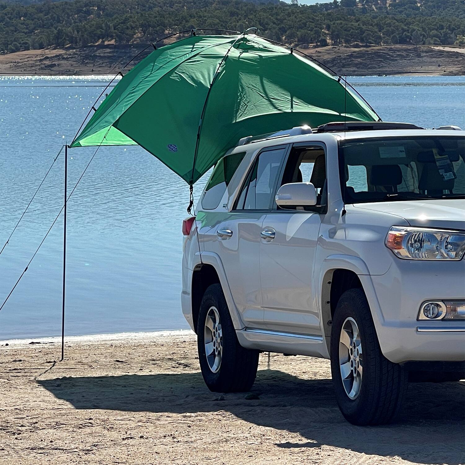 Alt View 4. Kamp-Rite - Kamp-Rite Outdoor Shade Camping Awning for SUV Sport Vehicle & Carry Bag, Green - Green.