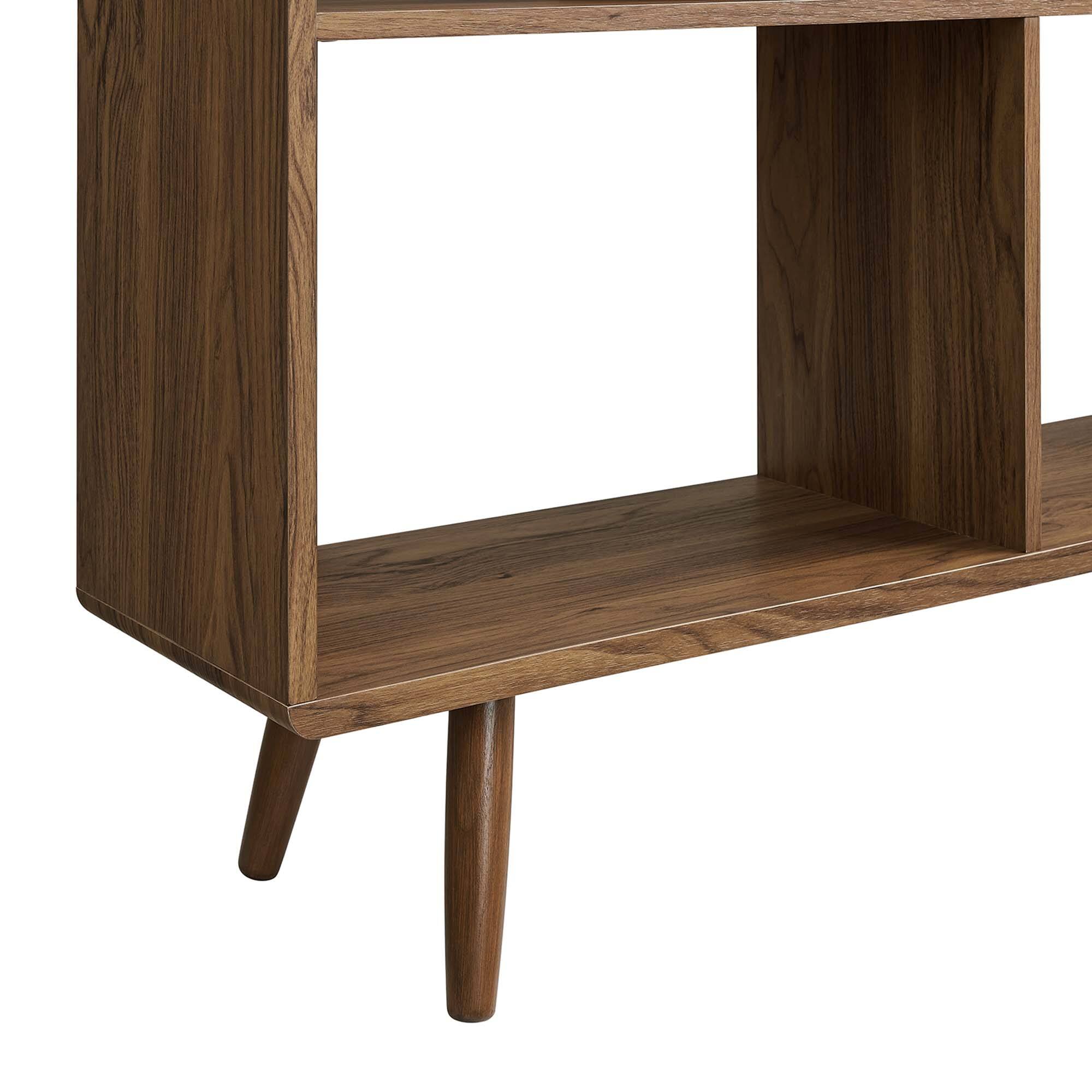 Alt View 4. Modway - Transmit 7 Shelf Wood Grain Bookcase by Modway - Walnut.