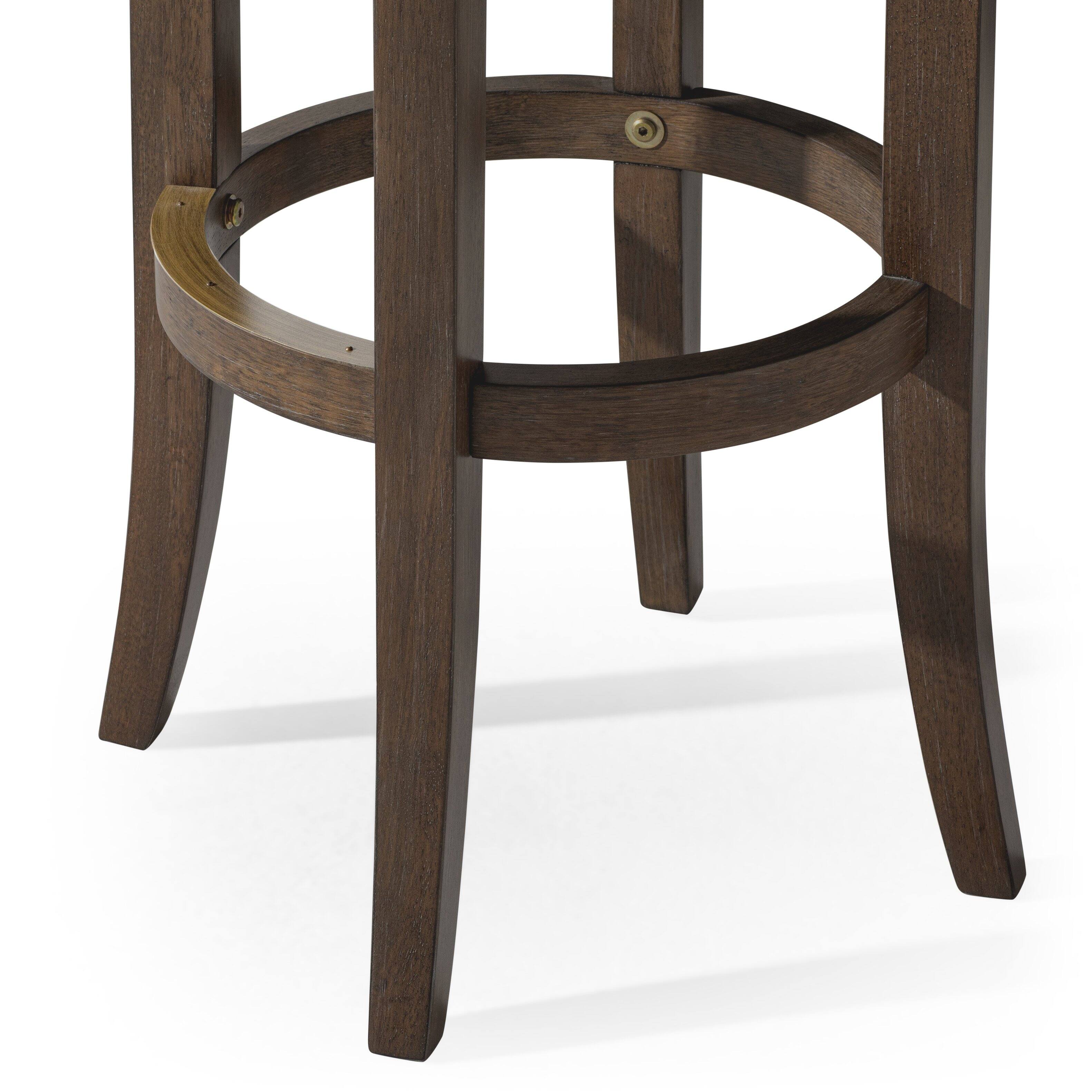 Alt View 8. Maven Lane - 31' Eva Bar Stool in Walnut Finish with  Vegan Leather - Walnut.