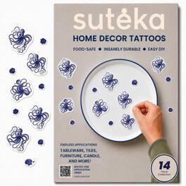 Suteka - Wall Decal - Blue Vintage Octopus