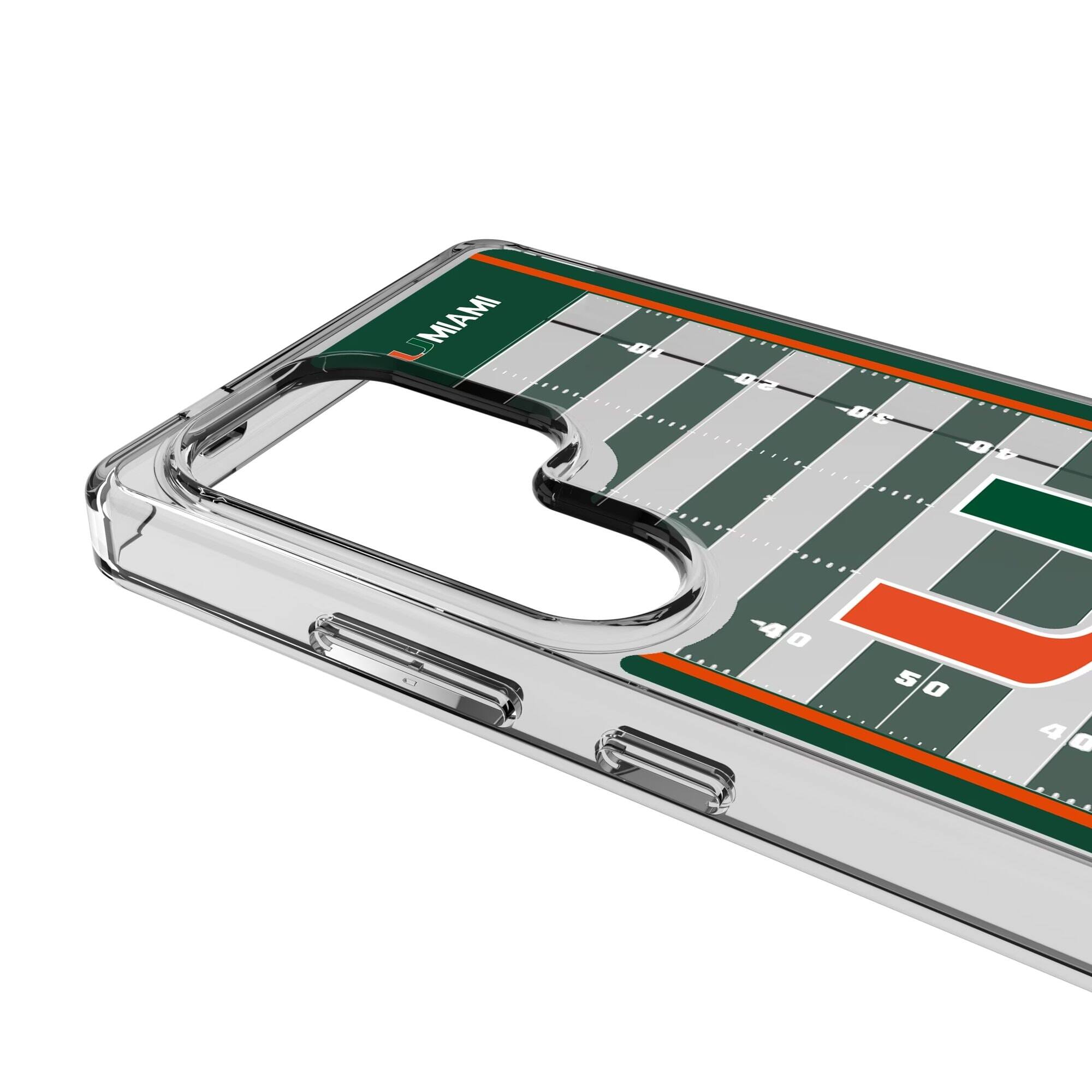 Alt View 2. Keyscaper - Miami Hurricanes Field Galaxy Clear Case - S23 Ultra - Multicolor.