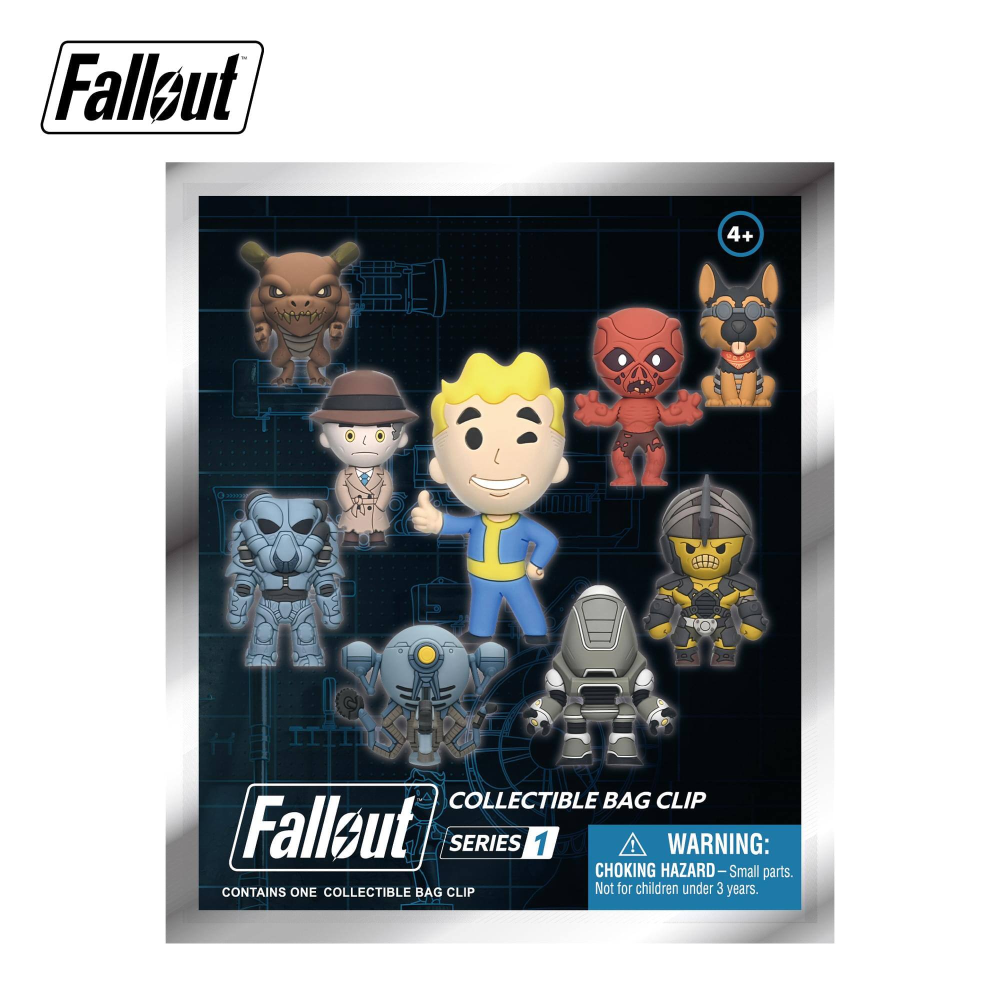 Fallout 4+ COLLECTIBLE BAG CLIP Fallut SERIES 1 ! WARNING: CHOKING HAZARD-Small parts. CONTAINS ONE COLLECTIBLE BAG CLIP Not for children under 3 years.