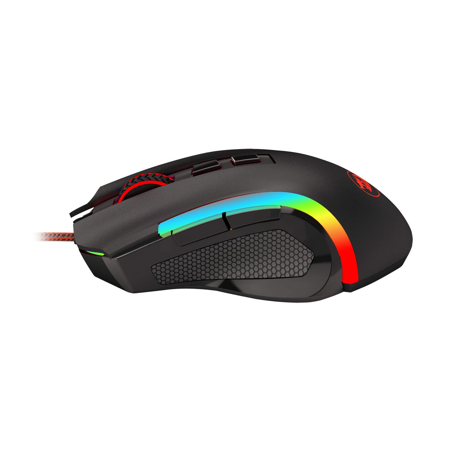 Left. REDRAGON - Griffin M607 Wired Optical Gaming Mouse - Black.